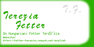 terezia fetter business card